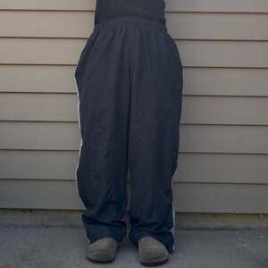 Vintage Y2K Baggy Grey Striped Track Pants